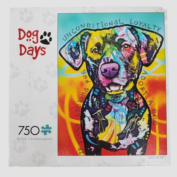 Buffalo Games Dog Days Rescue Me Dean Russo 750 Piece Jigsaw Puzzle Pop Art - Picture 7 of 8
